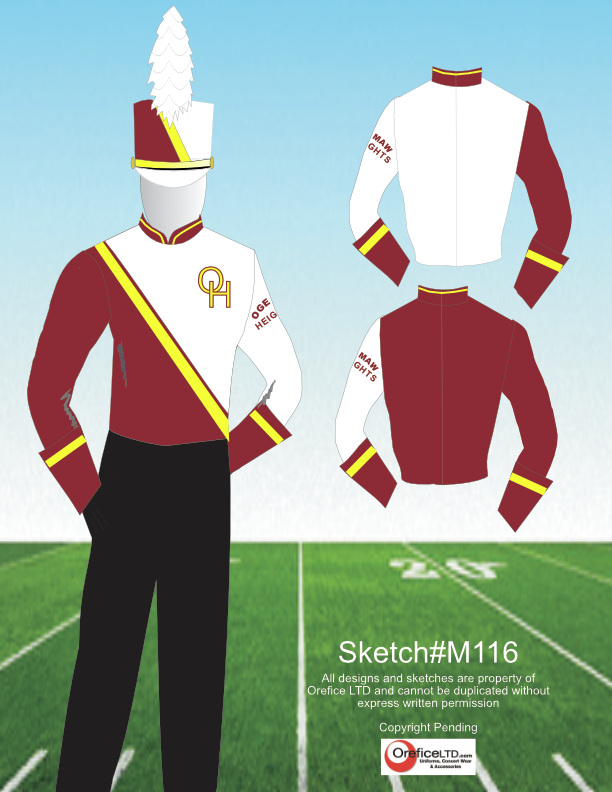 Marching Band Uniform Sketch 116